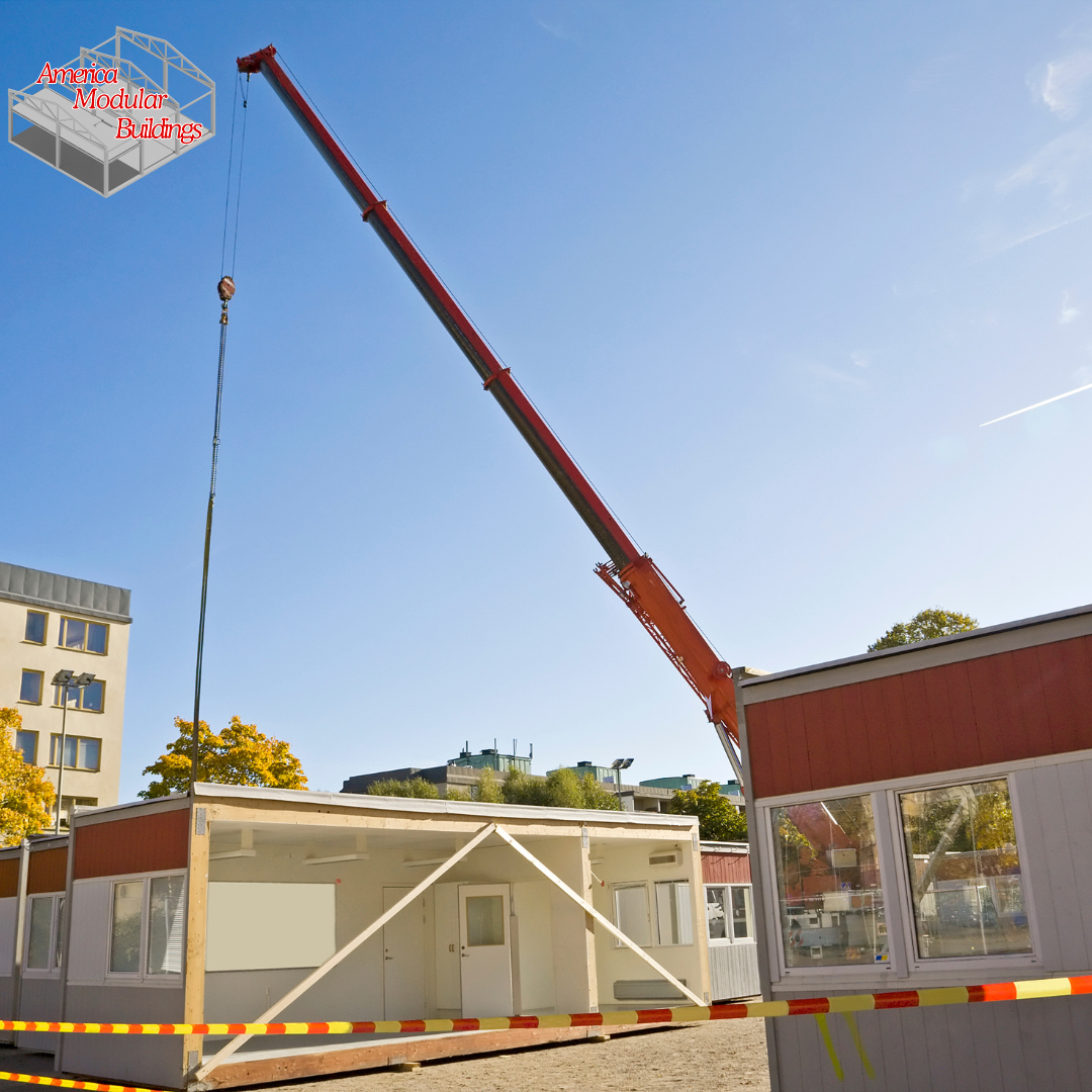 Modern modular building with clean lines